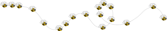 Chronophotographie du mouvement d’une abeille
